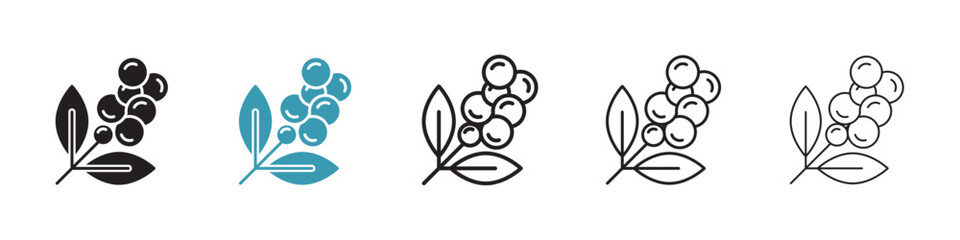 Poster - Coffee plant icon in flat style. Basic vector symbol illustration