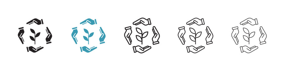 Poster - Environment protection icon in flat style. Basic vector symbol illustration