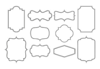 Wall Mural - set of simple decorative frames