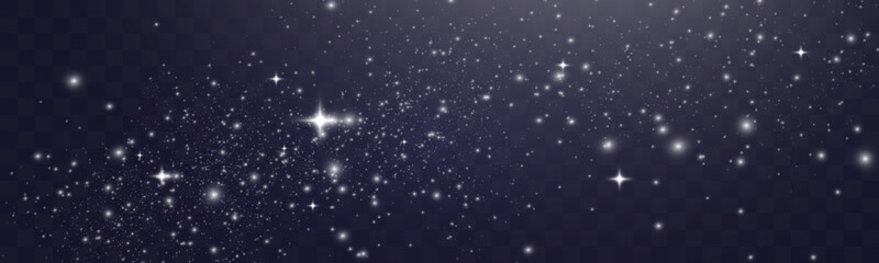 Wall Mural - bright glowing sparkles on a transparent background, resembling a starry or glittering effect