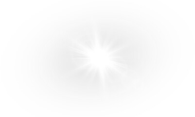 Wall Mural - glow isolated white transparent light effect, sun light with lens flare effect. sun flush, overlays,