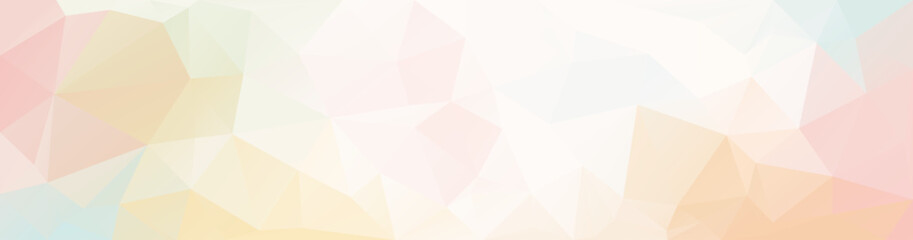Fototapete - Abstract geometric triangle background with soft light pastel colors. Yellow blue pink soft Low poly vector design, modern and minimalistic. Banners, presentation, websites, and business templates.