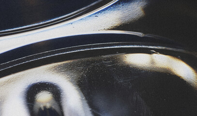 Poster - exploration of abstract textures featuring geometric patterns and light on a dark background