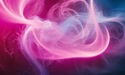Poster - Animated background of fluid light streaks in blue purple and dark pink made with Generative AI technology