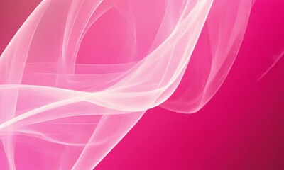 Poster - Flowing meditation inspired background of neon pink glowing waves in loops made with Generative AI technology