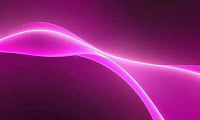 Poster - Neon pink light art with subtle undulating movements in the shape of a circle created with Generative AI technology