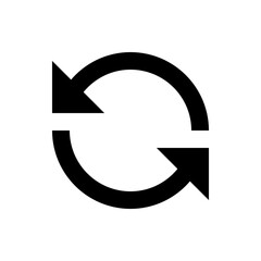 Poster - Illustration of a black circular arrow with arrowheads at both ends indicating a continuous loop process