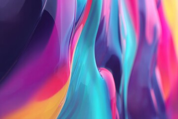 Poster - Abstract colorful wave background with liquid shapes and blurred gradient effect, creating a modern and vibrant design with smooth transitions, ideal for a dynamic backdrop.