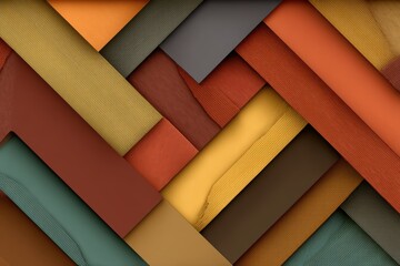 Poster - A modern geometric background with a sophisticated earth-tone color palette, perfect for creating a warm, inviting, and artistic design for any project.