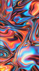 Poster - Vibrant abstract geometric textures digital art colorful background. Fluid motion abstract art digital creation colorful swirls artistic environment vibrant viewpoint.