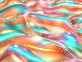 Poster - Vibrant abstract geometric textures digital art colorful background. Fluid motion abstract art digital creation colorful swirls artistic environment vibrant viewpoint.