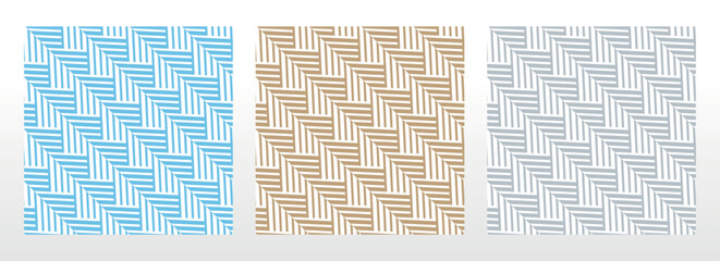 Leinwandbilder - Set of abstract geometric patterns. Seamless vector backgrounds. Colored ornaments Graphic modern patterns Simple lattice graphic design