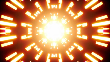 Fototapete - Dynamic energy burst abstract digital art studio environment vibrant colors circular perspective visual concept