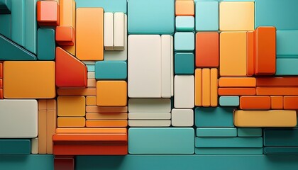 Poster - Dynamic geometric design creation digital studio abstract artwork modern environment top-down perspective visual innovation