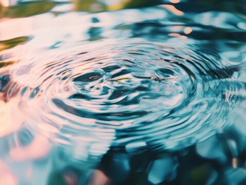 Liquid tone pulses blur's ripples; soft background