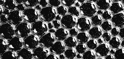 Poster - Unique bubble overlay texture providing a modern artistic flair for design projects and creative uses in various backgrounds