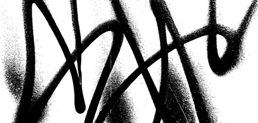 Poster - Graffiti spray overlay texture showcasing intricate grunge patterns with expressive lines and forms
