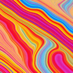 Poster - Abstract colorful diagonal wavy lines creating a vibrant and dynamic background pattern design element created with generated ai