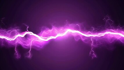 Poster - dynamic purple lightning an abstract visual effect of electric energy and power against dark backgro