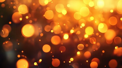 Poster - A golden bokeh sunset effect with warm, glowing hues blending softly together.