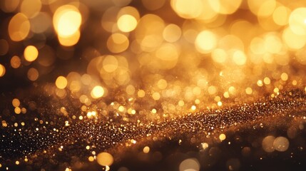 Poster - golden glitter texture with a soft-focus effect, giving a dreamy and magical feel.