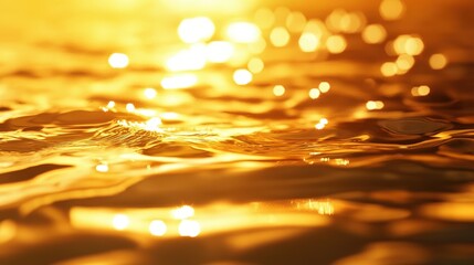Poster - a golden light reflection on a glossy surface, enhancing the warm and rich atmosphere