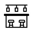 © MdDelowar - Hotel Bar with Stools Icon Design