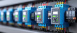 © Chopang.studio - Programmable logic controllers connected to smart devices in control panel, showcasing modern automation technology