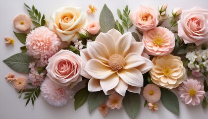 Wall Mural - delicate pastel floral arrangement