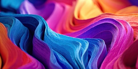 Wall Mural - a colorful, abstract landscape with purple and pink hills