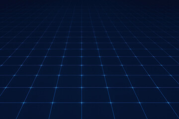 Aufkleber - This digital grid represents strategy and decision-making processes illustrating business innovation and efficiency through structured connections and subtle technological depth