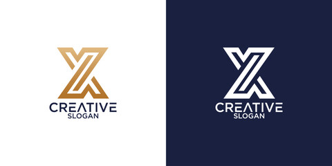 Poster - letter x monogram logo vector design