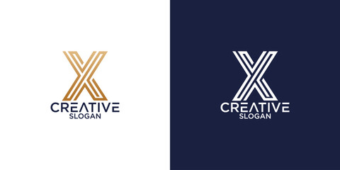 Poster - letter x monogram logo vector design