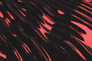 Aufkleber - dynamic abstract image featuring wave like pattern in black and red, creating sense of movement and energy. contrasting colors and fluid design evoke modern and artistic feel