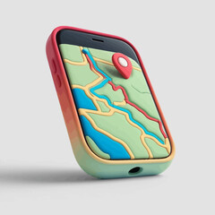Poster - GPS Navigation App on Smartphone with Location Pointer