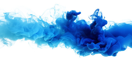 Poster - A swirling blend of blue and white smoke against a stark transparent background creates a dynamic effect png