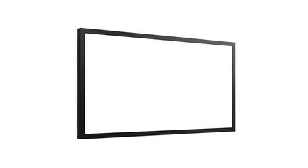 Aufkleber - A modern flat screen television with a blank white screen against a black background in a studio setting