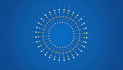 Aufkleber - Dynamic circular pattern design digital art abstract composition vibrant colors conceptual view modern aesthetics