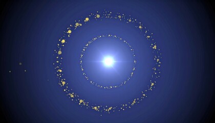 Poster - Dynamic cosmic particle animation space digital art abstract centered perspective universe concept