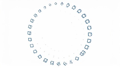 Poster - Dynamic circular motion animation digital art geometric shapes modern design abstract viewpoint visual exploration