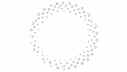 Aufkleber - Dynamic geometric shapes animation digital art motion graphics abstract environment aerial view creative visualization