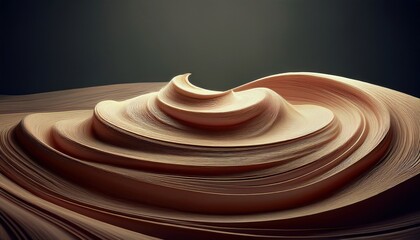 Poster - Dynamic wood grain patterns abstract sculpture contemporary art minimalist design close-up view organic form exploration