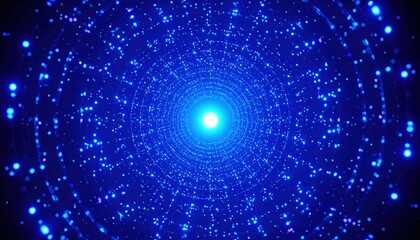 Poster - Cosmic light show deep space digital art abstract environment centered viewpoint stellar concepts for visual impact