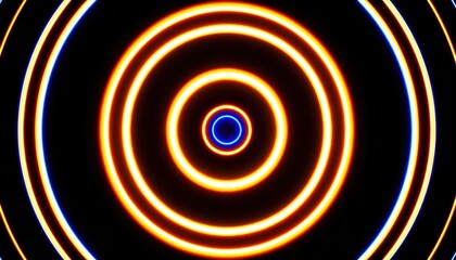 Poster - Dynamic circular patterns abstract visualization digital art dark background high contrast motion graphics