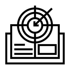 Poster - objectif analytic vector icon