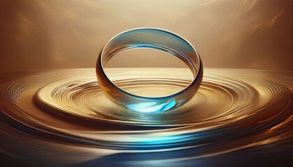 Poster - Flowing energy ring abstract art studio digital artwork fluid environment high-contrast viewpoint visual harmony