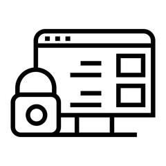 Poster - data security  vector icon