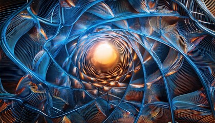 Poster - Dynamic visualization of abstract light patterns digital space graphic art futuristic environment close-up view conceptual design