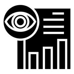 Poster - document analysis vector icon