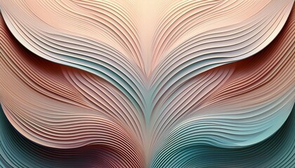 Poster - flowing abstract shapes digital art modern design soft colors artistic perspective fluid composition